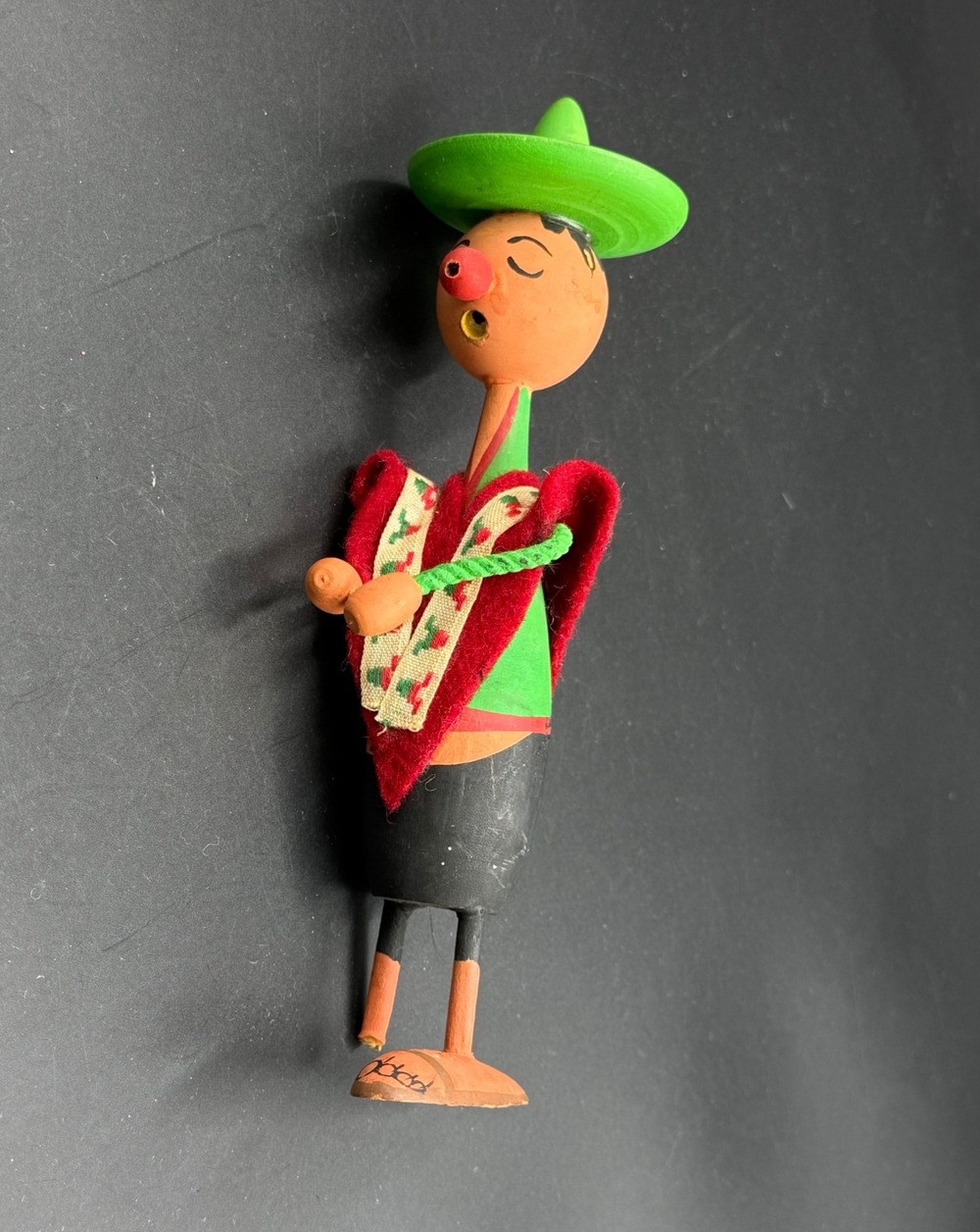 Vintage Hand Painted Wooden Figurine Puppet
